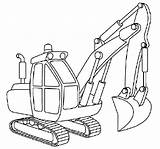 Excavator Coloring Pages Outline Drawing Kids Draw Construction Getdrawings Excavators Sheets Color Backhoe Print Popular sketch template