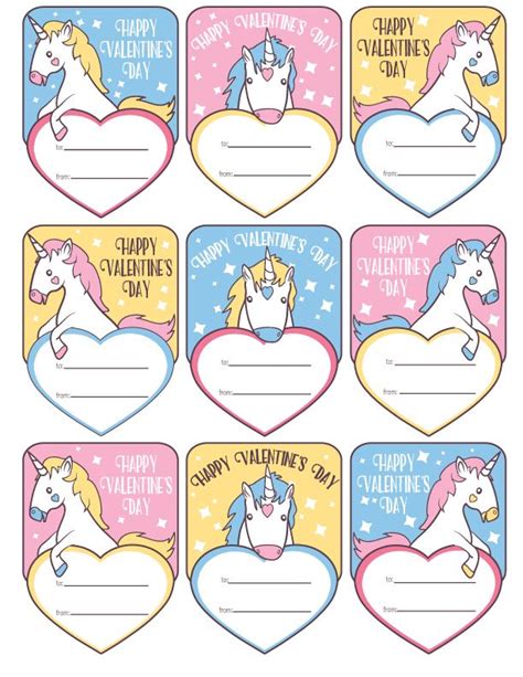 printable unicorn valentines day cards unicorn valentine cards