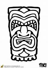 Tiki Polynésien Totem Hugolescargot sketch template