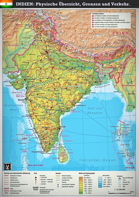 indien landkarte