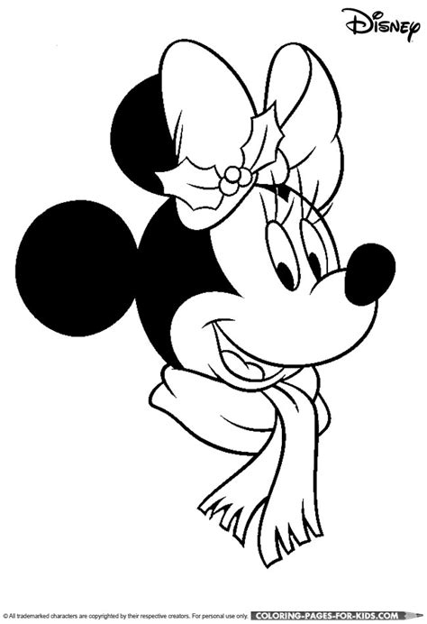 disney christmas coloring book page minnie mouse christmas