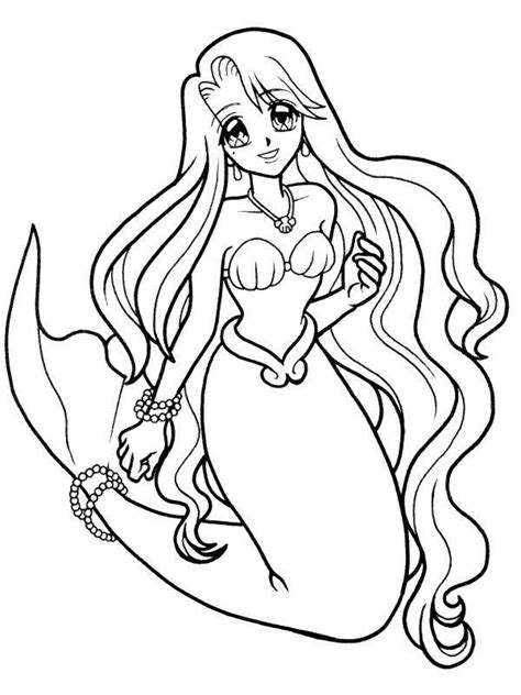 anime blue mermaid coloring pages   freean coloring home
