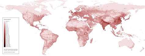 map showing human population density   globe rmapporn