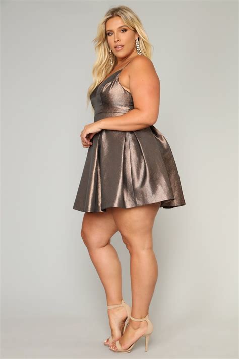 steal  show metallic dress bronze ladies mini dresses fashion nova  size metallic dress