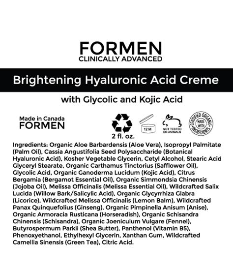 Brightening Hyaluronic Acid Creme