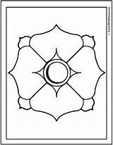 Geometric Coloring Pages Flower Dogwood Color Spring Pattern Neat Has Detailed Pdf Colorwithfuzzy sketch template