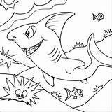 Coloring Shark Pages Cartoon Kids Print Colouring Fish Sharks Printable Cute Sheets Children Dinosaur Preschool Sea Nursery 색칠 Cat Coloringkids sketch template