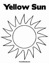 Yellow Coloring Sun Pages Printable Moon Color Stars Sheet Sheets Printables Colouring Colour Kids Template Preschoolers Activity Twistynoodle Getcolorings Category sketch template