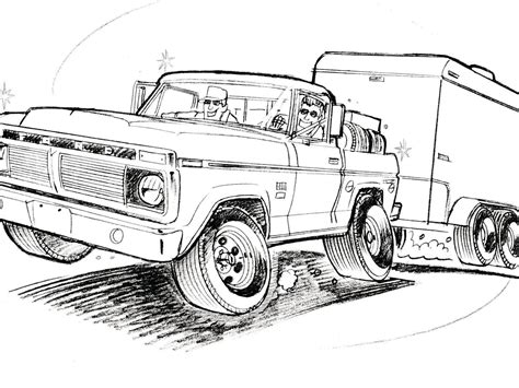diesel truck coloring pages
