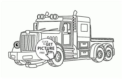 semi truck coloring pages cartoon semi truck coloring page  kids