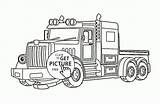 Coloring Truck Pages Semi Kids Printable Tractor Davemelillo Big Trucks Transportation Cartoon sketch template