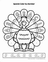 Spanish Coloring Thanksgiving Sheets Turkey Pages sketch template