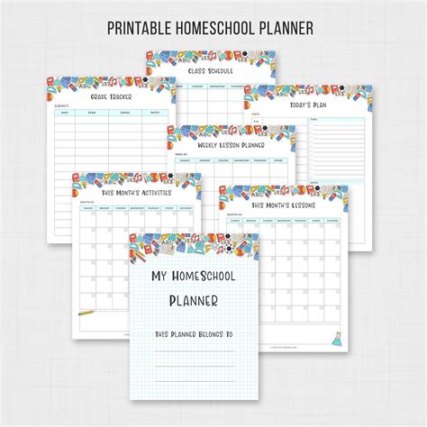 homeschool planner printable binder  moms  educators