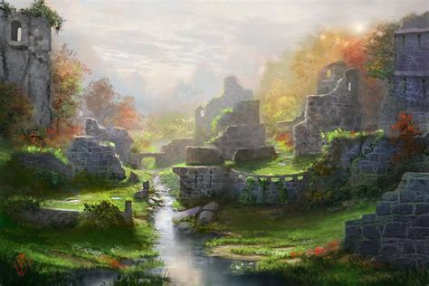 Beautiful Ruins By Jjpeabody Fantasy Art Landscapes