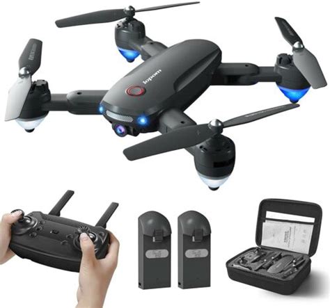 lopom drone p camera wifi fpv foldable drone quadcopter mins flight time ebay
