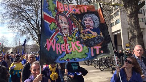 anti brexit protesters hit london streets cnn