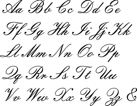 Cursive Alphabet Font – Download Printable Cursive Alphabet Free