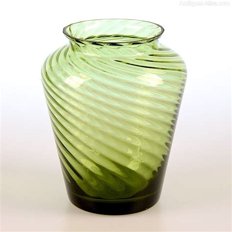 Antiques Atlas Retro Swedish Green Glass Glass Vase
