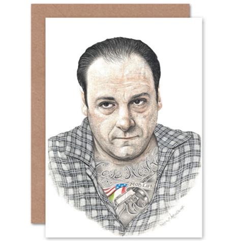 Wayne Maguire Tattooed Tony Soprano Inked Ikon Blank Greeting Card With