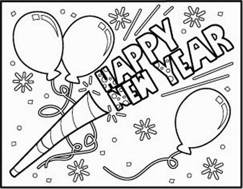 printable  years eve coloring pages