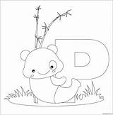 Letter Alphabet Coloring Pages Printable Animal Kids Worksheets Letters Panda Print Color Abc Sheets Printables Online Books Pp Getcolorings Ff sketch template