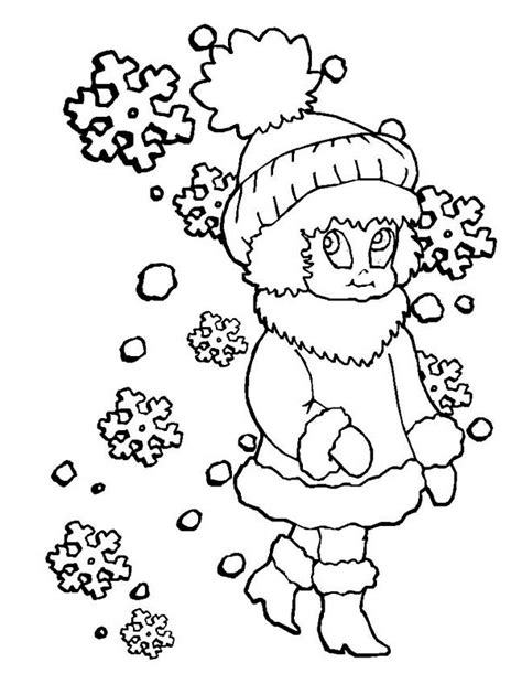 young  girl  winter season outfit coloring page color luna