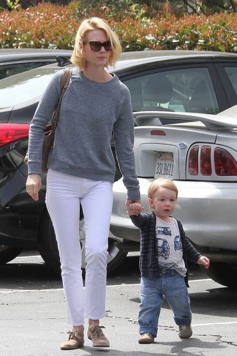 January Jones With Her Son Xander Dane Jones In Los Angeles January