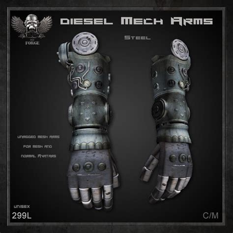 Second Life Marketplace [the Forge] Diesel Mech Arms Steel