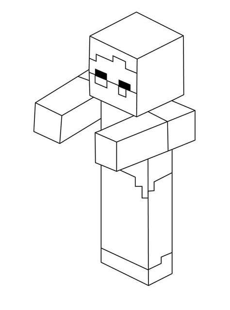 minecraft coloring page zombie coloring book  coloring pages