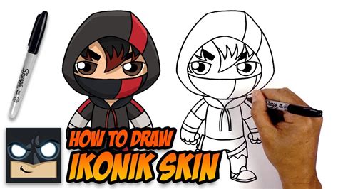 draw fortnite ikonik skin step  step tutorial youtube