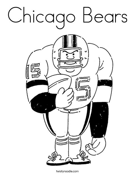 chicago bears coloring page twisty noodle