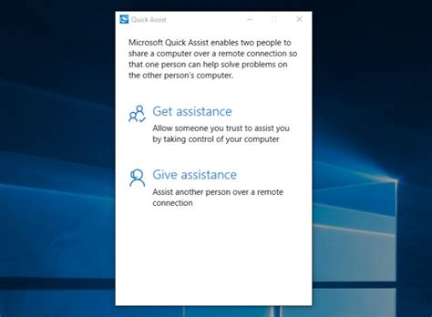 quick assist    windows  app  replace remote assistance