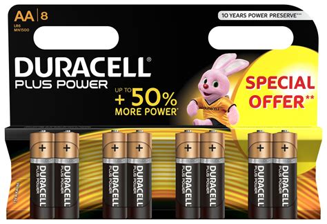duracell  power single  battery aa alkaline