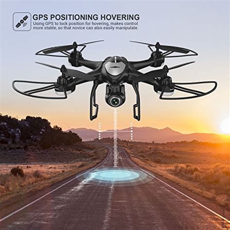 potensic  gps drone fpv rc quadcotper  camera p  video dual gps return home