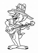 Coloring Pages Tom Printable Jerry Colorear Singing Guitar Playing Para Toms Juliette Low Dibujos Template Kids Imprimir Mexican Color Print sketch template