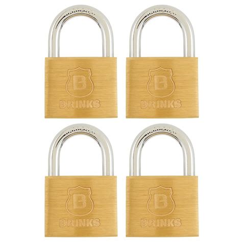 brinks     mm solid brass keyed lock  pack