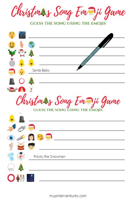 christmas song emoji game  pinterventures