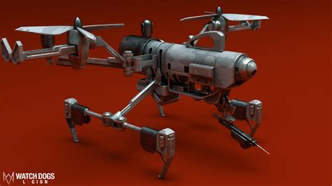 belgian boolean  dogs legion repair drone concept