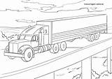 Laster Lkw Ausmalbilder Malvorlagen Ausmalbild Lastkraftwagen Brücke Vrachtwagen Bak Drucken sketch template