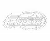 Nba Logo Clippers Coloring Pages Coloriage Angeles Sport Los Info Basketball Printable sketch template