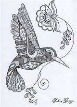 Zentangle Hummingbird Colibri Vogels Zentangles Zeichnen Vogel Tiere Zendalas Projekte Sabine Google Malvorlagen Tekenen Cuadros Downloaden Uitprinten sketch template