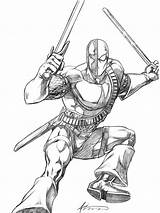 Deathstroke Pages Convention Slade Coloring Template Deviantart Mask Sketch Drawing Deadpool Pencil sketch template