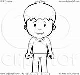 Boy Standing Clipart Sad School Mad Cartoon Coloring Scared Expression Vector Drawing Thoman Cory Outlined Without Clip Illustration Clipartof Background sketch template