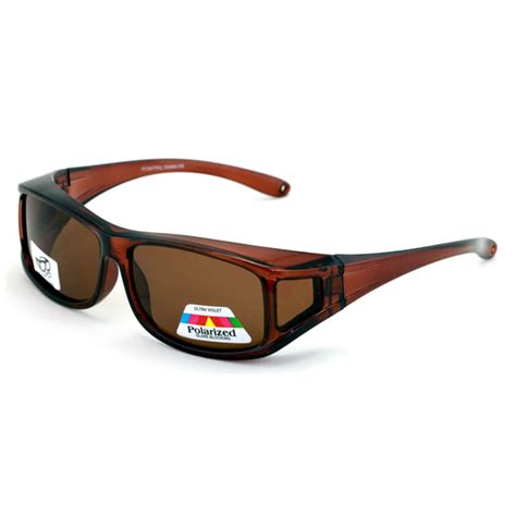 V W E Polarized Fit Over Glasses Sunglasses 60mm Rectangular Frame