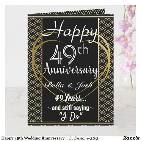 personalised happy  wedding anniversary card zazzlecom wedding
