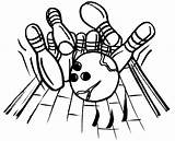 Coloring Bowling Pages Kids Printable sketch template