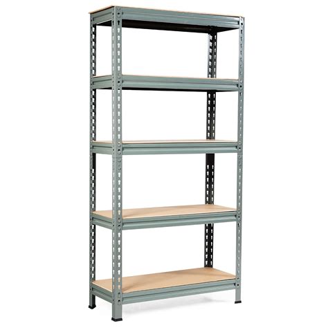 costway  tier metal storage shelves  garage rack wadjustable shelves gray walmart canada