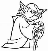 Wars Coloring Star Pages Yoda Cartoon Printable Droids sketch template