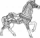 Coloring Carousel Pages Zebra Book Color Printable Line Horses Kids Carosel Animals Dentzel Drawing Animal Gif Drawings Template Clipart Popular sketch template