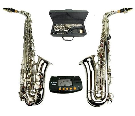 merano e flat silver alto saxophone with case tuner or reeds